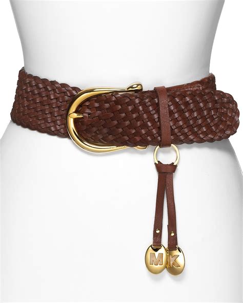 michael kors braided leather belt|Michael Kors belt on sale.